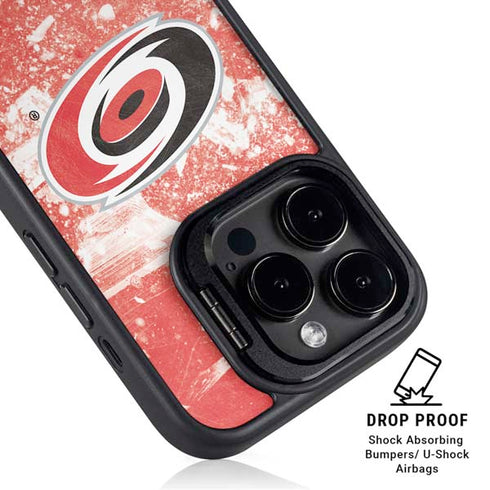 NHL Carolina Hurricanes Frozen iPhone 15 Pro Max Kickstand Case